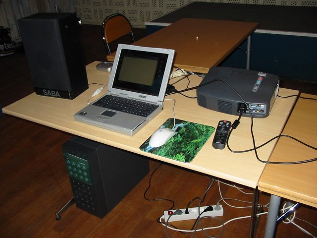 The presentation laptop