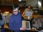 Slarti Checking the Overclocked PowerBook